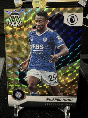 2021-22 Panini EPL Mosaic Wilfred Ndidi Reactive Gold Leicester City