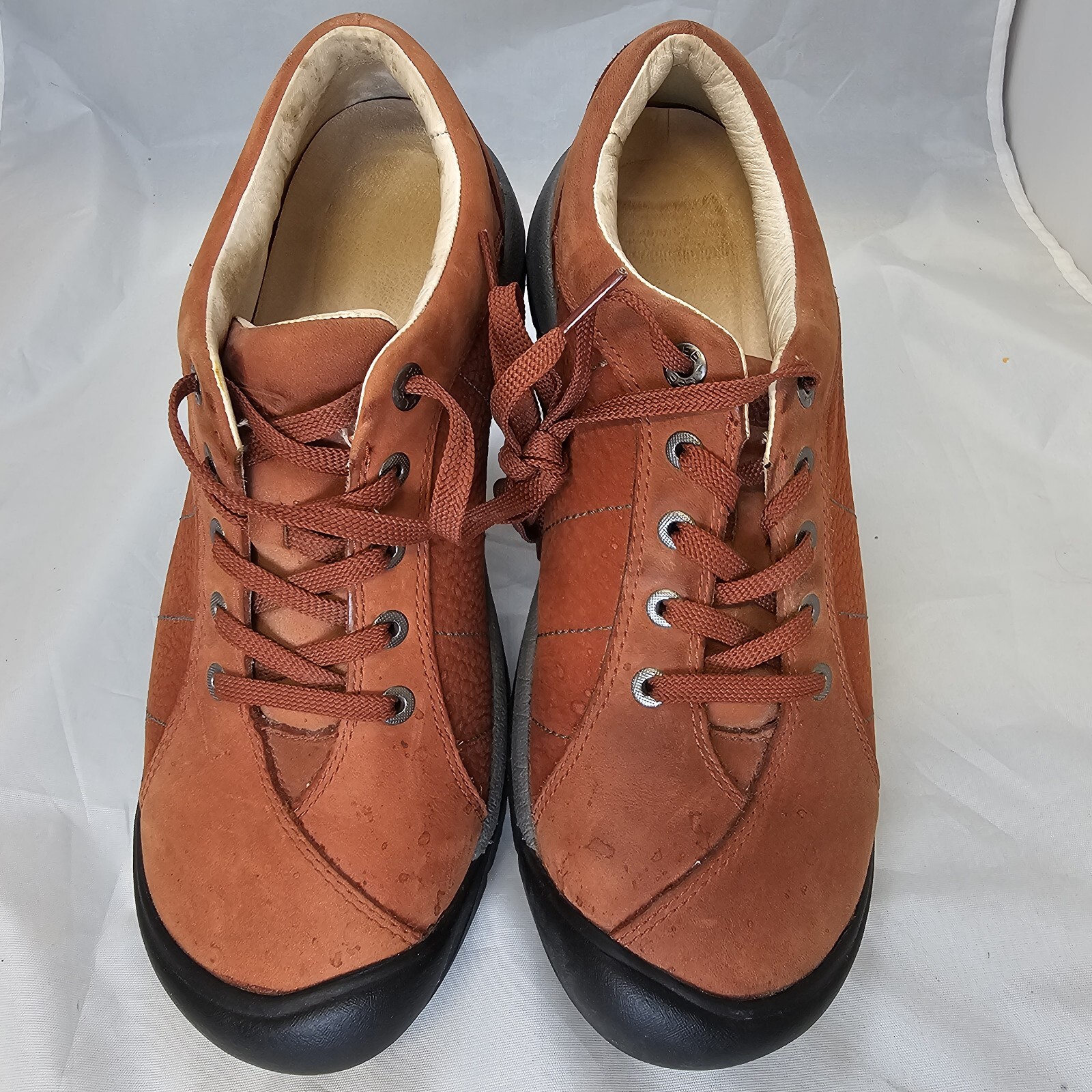 Scarpe da ginnastica Keen da donna in pelle stringate da trekking rosse ruggine hennè taglia 40 5 10 US