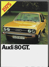 Audi 80 GT 2-dr 1974-1975 German Market Sales Brochure