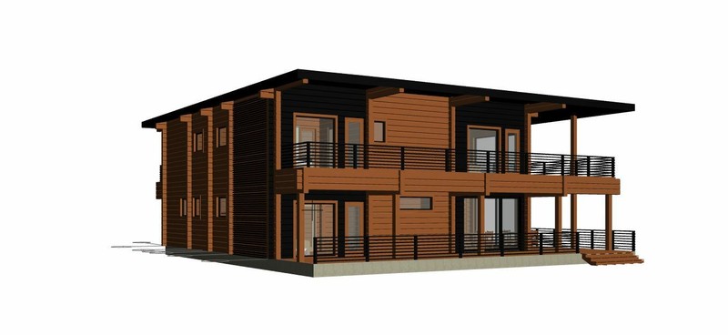 MODERN WOODEN HOUSE KIT #LH-219 ECO FRIENDLY WOOD PREFAB DIY BUILDING CABIN HOME - thumbnail 6