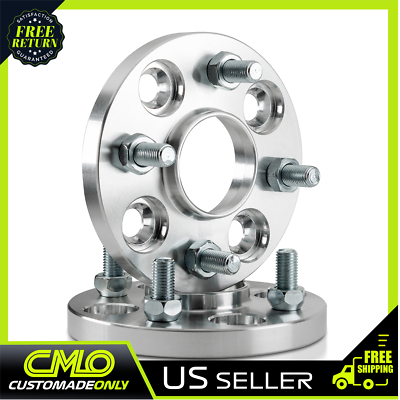Pair Of 15mm Hubcentric Wheel Spacers - 4x100 Bolt Pattern, 56.1mm Hub, 12x1.5 Thread