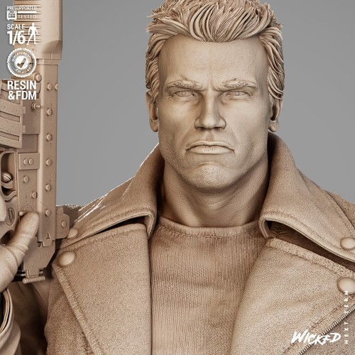 The Terminator Sculpture(300mm) /3D Printed/Unassembled/GK/Wicked - Foto 14 di 15