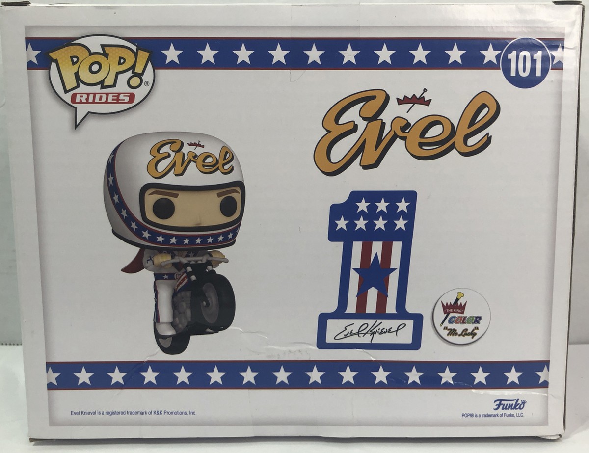 Figurine Pop Being Evel #101 pas cher : Evel Knievel en moto