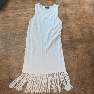 Lulu's Sweetest Thing beige festival knit tassel M midi dress | eBay