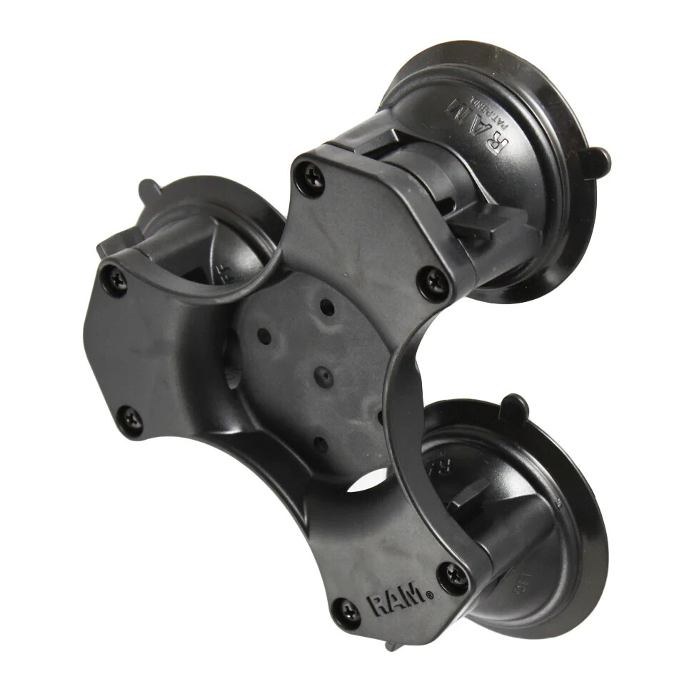 RAM Mount Recessed Triple Suction Mount AMPS Base Without Ball RAP-365-224-1BU