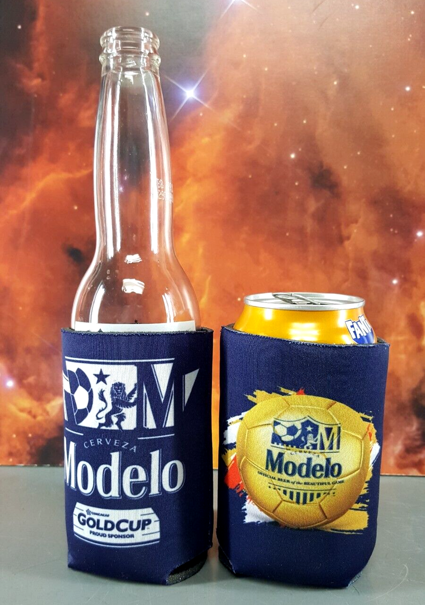 MODELO BEER GOLD CUP ⚽ SOCCER BEER CAN BOTTLE KOOZIE COOZI