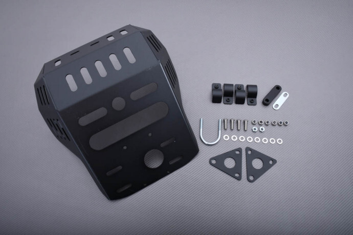 Sabot de protection KLR 650 en aluminium anti-choc noir