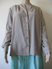 Reldan Smart Womens Pale Green Grey or Khaki Brown Shirt, Size 16, New