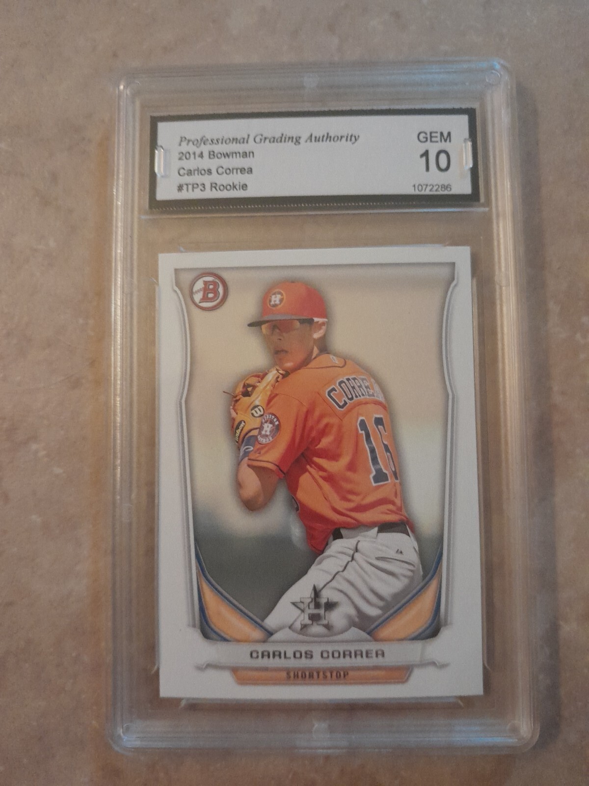CARLOS CORREA RC 2014 Bowman Draft Top Prospects #TP3 Gem 10 Rookie ...