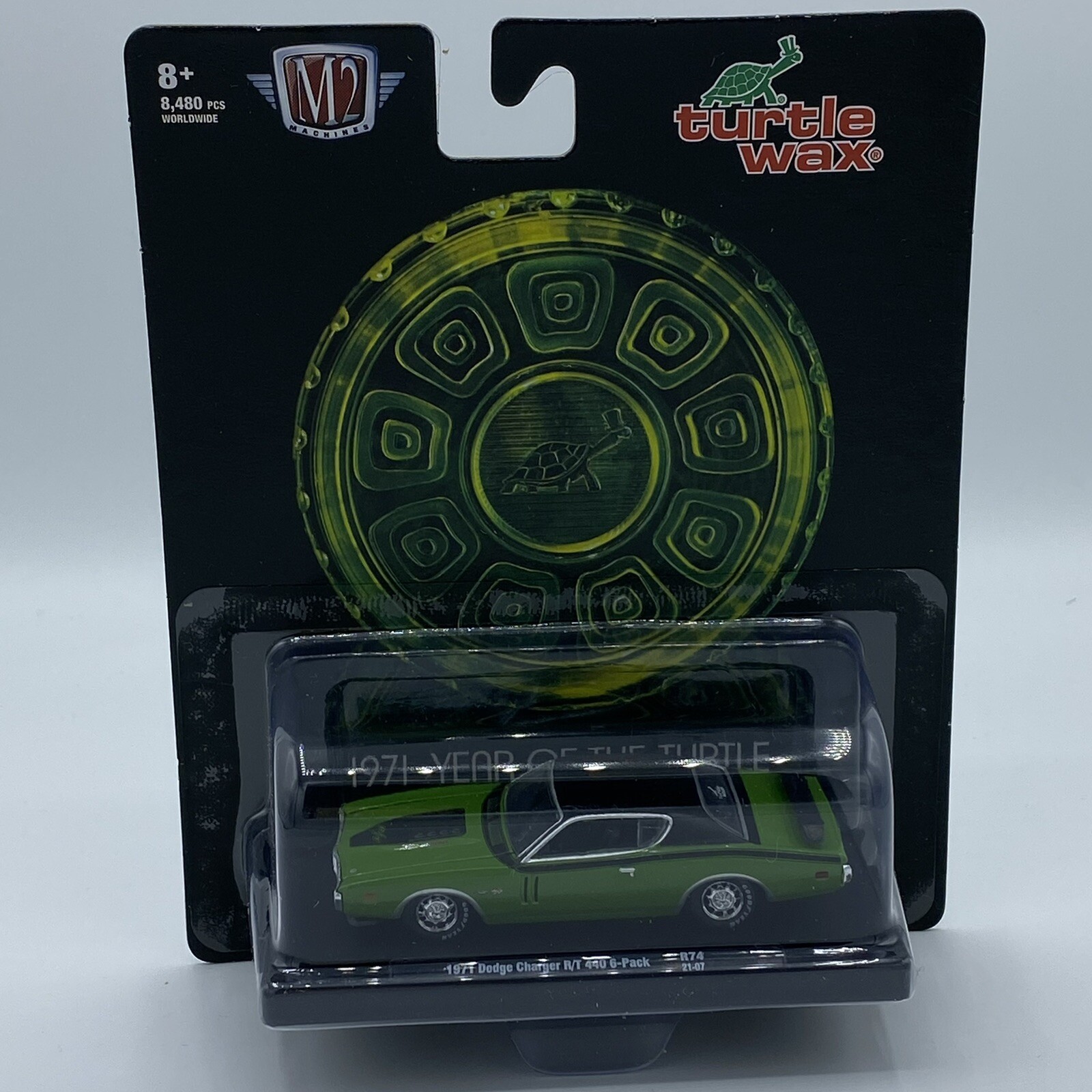 🐢TURTLE WAX 71 Dodge Charger R/T 440 6-Pack Green 1971 R74 M2 Machines Limited