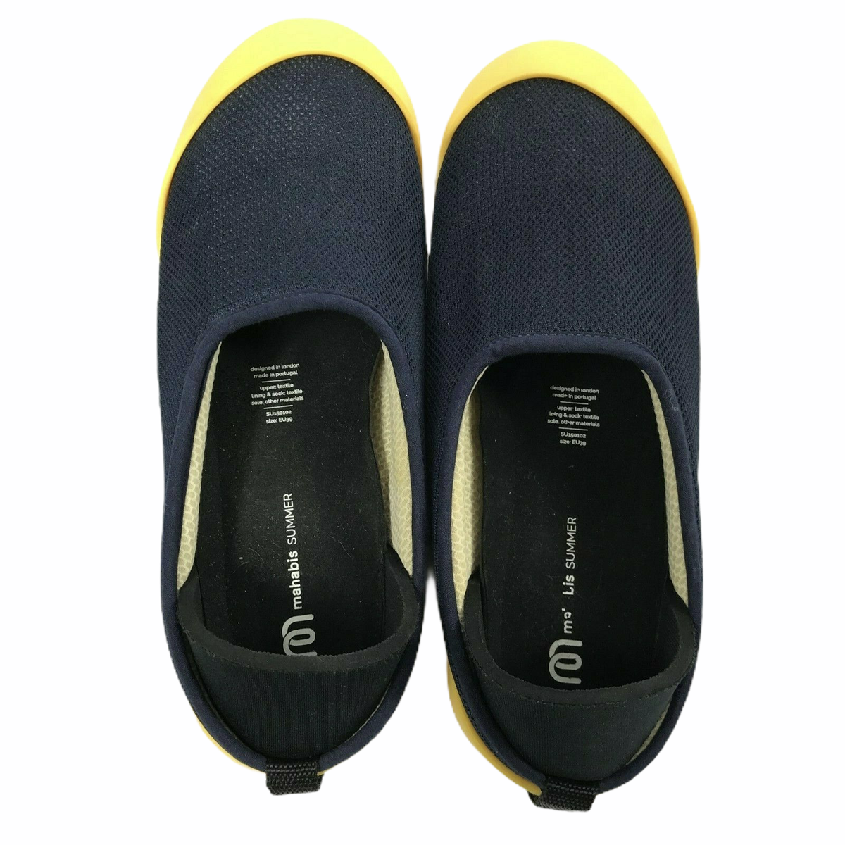Mens MAHABIS Navy & Yellow SUMMER Slippersa SHOES http:// main image 3