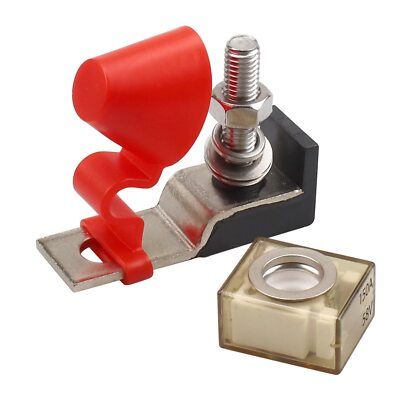 Marine Rated Battery Fuse Block 150A 58V DC Max Single Stud 5/16'' M8
