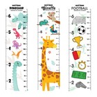Boys Height Charts: Football, Space, Dinosaur, Giraffe & Construction Designs