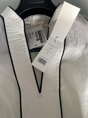 Tory Burch Kaftan Kleid Weiß NEU Gr S