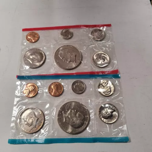 1973 D,P,S U.S. Mint Uncirculated Coin Set 13 Coins including 2 IKE $1.00 coins