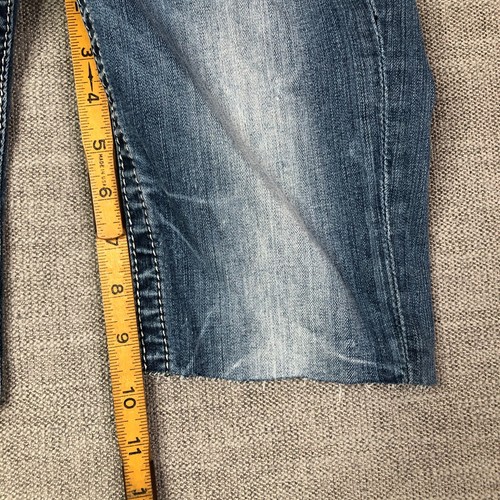 Miss Me Shorts Girls 16 26 Blue Skinny Cutoff Flap Pocket Studded Embroidered - Picture 5 of 15