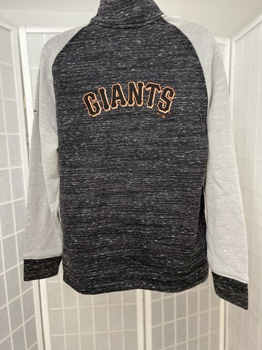 Chaqueta de lana con cremallera completa FANATICS para hombre MLB San Francisco Giants gris negra talla XL - Imagen 6 de 11