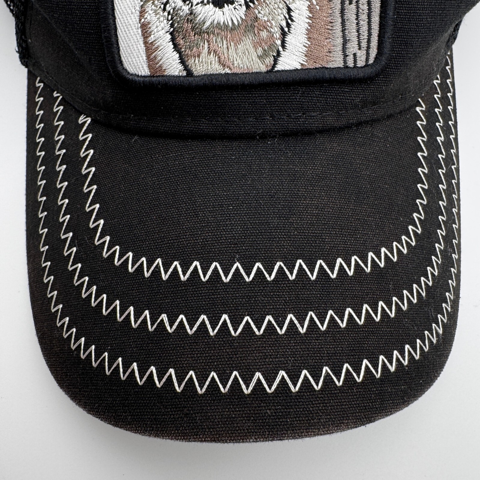 Black Tiger Trucker Hat Patch Adjustable Mesh Str… - image 3