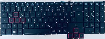 QWERTZ Tastatur für Acer Predator 17X GX-792-76DL 17,3'' G9-793-718K Backlit