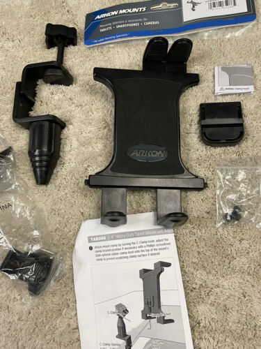 Arkon Model TAB086 4” Heavy-Duty Tablet Mount W/ Adjustable C-ClampBaseNEW Open - Picture 4 of 6