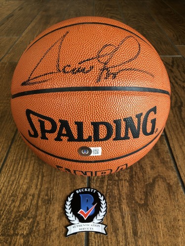 Bulls Scottie Pippen Signed Spalding Official NBA Game Basketball Ball Beckett - Picture 2 of 6