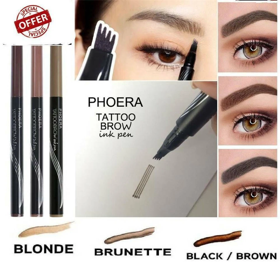 Phoera Microblading Tattoo Eyebrow 3D liquid Ink Pen waterproof brow pencil UK