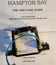 PARTS ONLY Danetree 72 in. Indoor/Outdoor Brushed Nickel Fan Replacement Parts