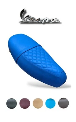 Sitzbezüge für Vespa LX Sitzbank 50-125cc Bezug ET2-ET4 Braun Schwarz Rauten