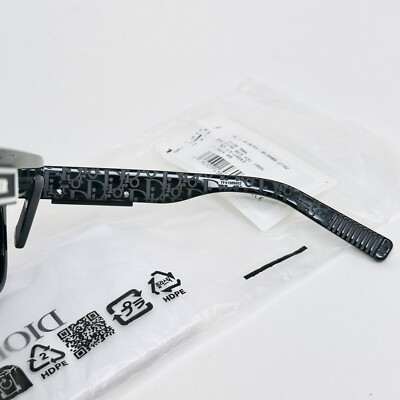 CHRISTIAN DIOR Black Blue Mirror Oblique Print B23 S3I Sunglass