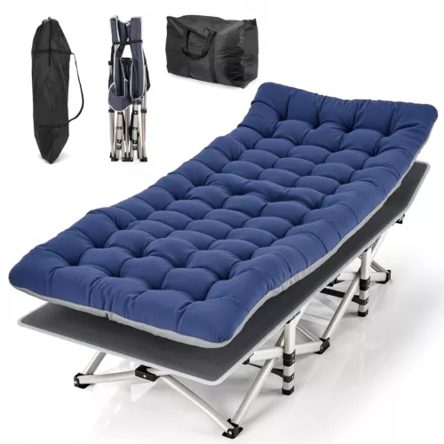 Portable Folding Camping Cot, Lightweight Outdoor Bed with Carry Bag for Adults - Picture 1 of 9