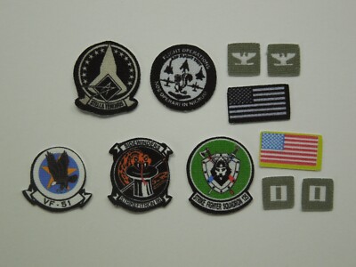 1/6 Scale Topgun 2 Maverick Fabric Patches for Test Pilot and Student Squadrons