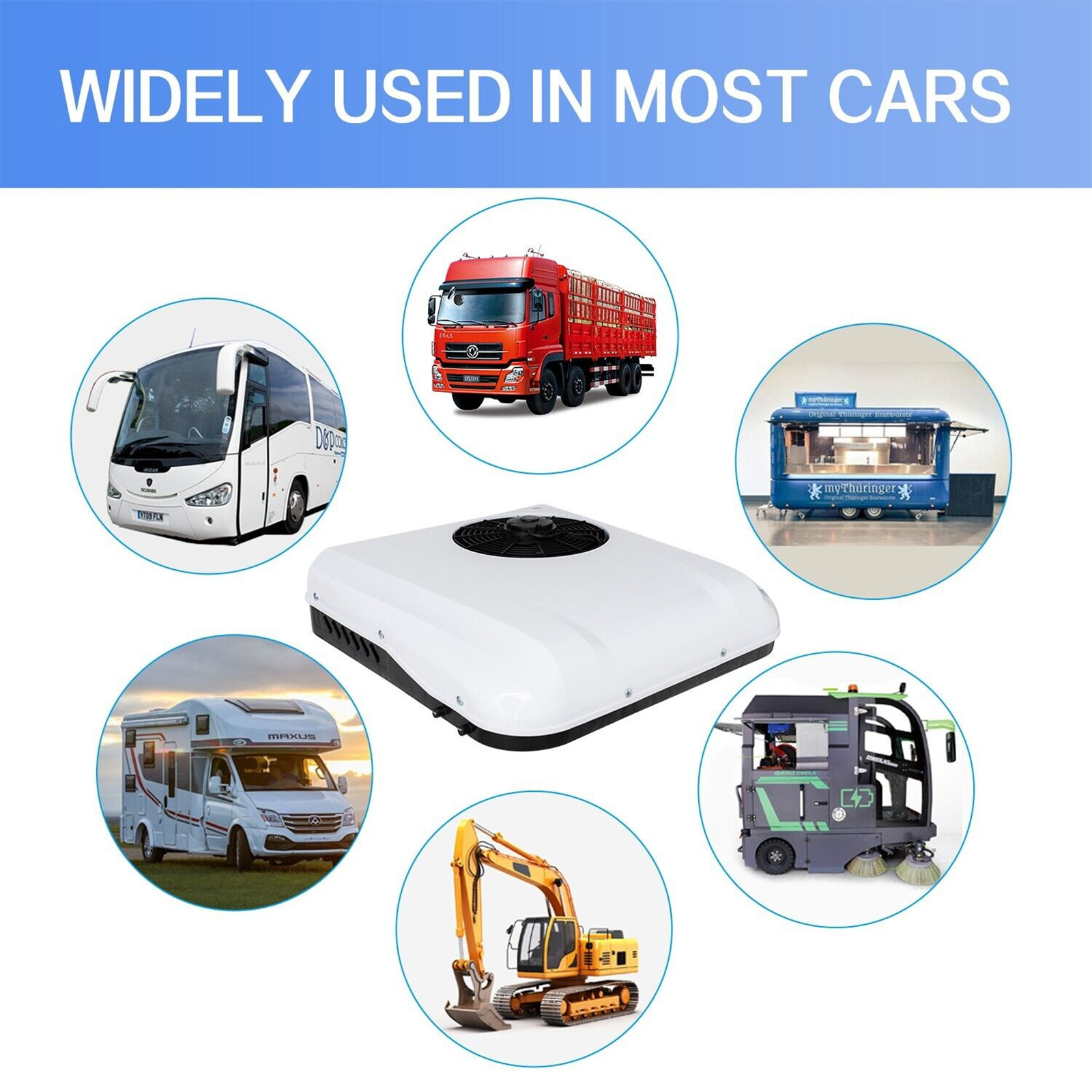 14500BTU 12V RV Rooftop Air Conditioner A/C Unit Cool&Heat For Trailer Motorhome