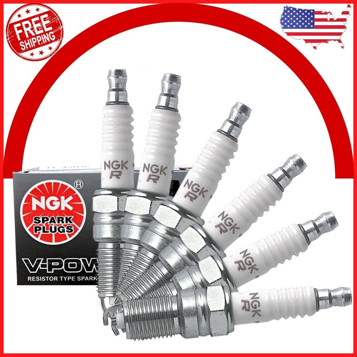NGK Resistor Spark Plug DCPR6E For Victory V106 High-Ball 2011-2017 - OEM Quality