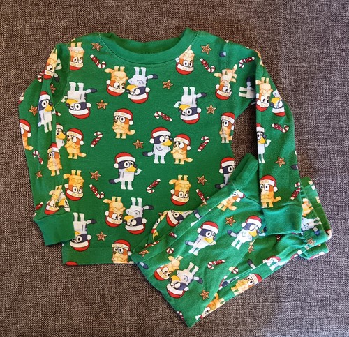 pajama 3T New Christmas Bluey 2 piece Holiday sleepwear Set clothing