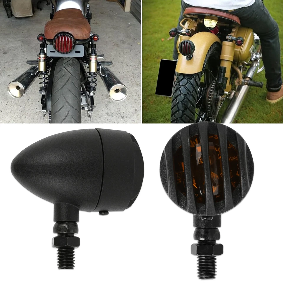 Intermitente LED ámbar de señal de giro 4 piezas para Triumph Bonneville t120 650 750 800 900 Foto 3 de 4