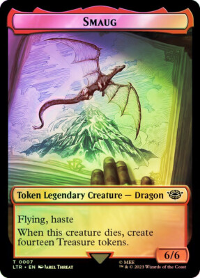 MTG FOIL {Food Token} (#010) // {Smaug Token} - The Lord of