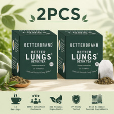 Betterbrand Lungs Better Detox Tea Caffeine F...