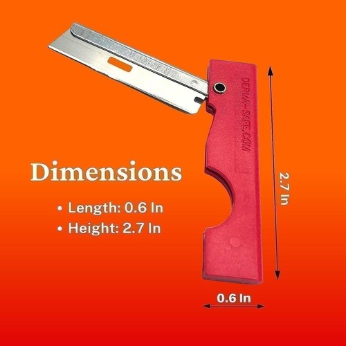 Maquinillas de afeitar y primeros auxilios plegables Derma-Safe (rojo) paquete de 10 - Imagen 3 de 9