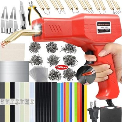 Upgraded 220W Plastic Welder, 2 in 1 Plastic Welding Kit Plastic Repair Welde...