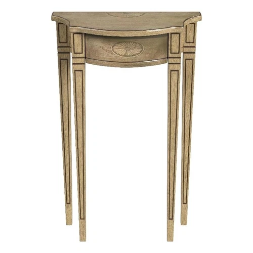 Butler Chester Antique Beige Demilune Console Table - Picture 1 of 7