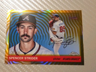 2025 Topps Chrome Platinum #/50 SPENCER STRIDER Gold Vibration Braves