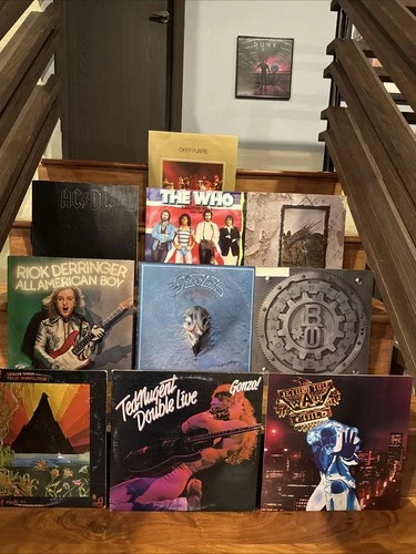 Record LOT Of 10 Classic Rock-The Who-Led Zeppelin-AC/DC-Mountain-Jethro Tull