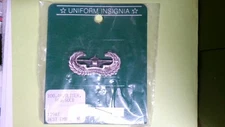 MILITARY INSIGNIA OLD STOCK US ARMY GLIDER FULL REGULATION SIZE DULL SILVER COLO