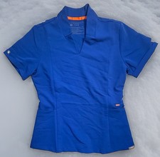 FIGS Technical Collection Women's Medical Scrub Top Blue Solid XS Shirt