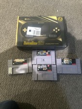 Hyperkin SupaBoy Portable Pocket BlackGold Handheld Console SNES Tested Working