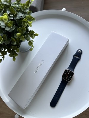 Apple Watch Series 6 40mm Gold Aluminium GPS, 32GB, blaues Silikonarmband