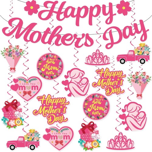 Mother's Day Decorations, Happy Banner Mother's