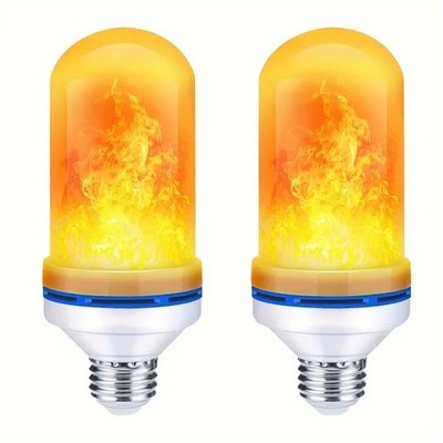 2 Pack LED Flame Light Bulbs Flickering Fire Effect E26 Bulbs
