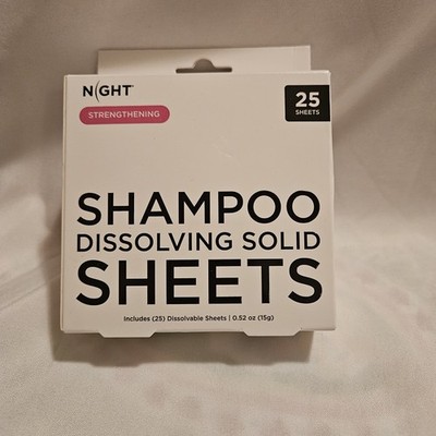 Shampoo Sheets Dissolving Solid, add water, TSA approved, travel 