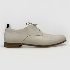 VTG 90s Jil Sander White Lace Up Leather Oxfo...